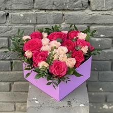 Цветочная композиция из Розы в коробке в Лозовом