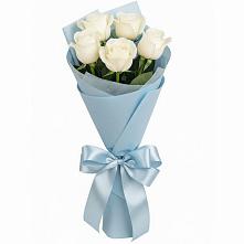 Букет 5 Белых роз Проуд в Лозовом