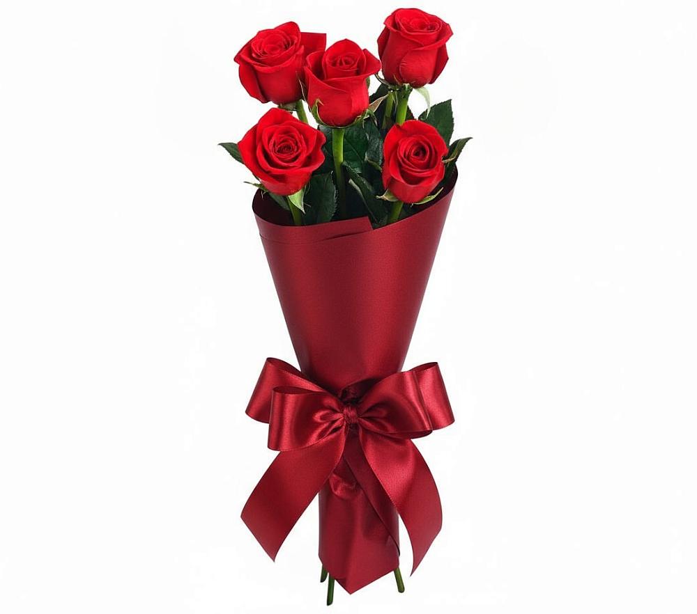 Букет 5 Красных роз Эдлесс Лав в Лозовом