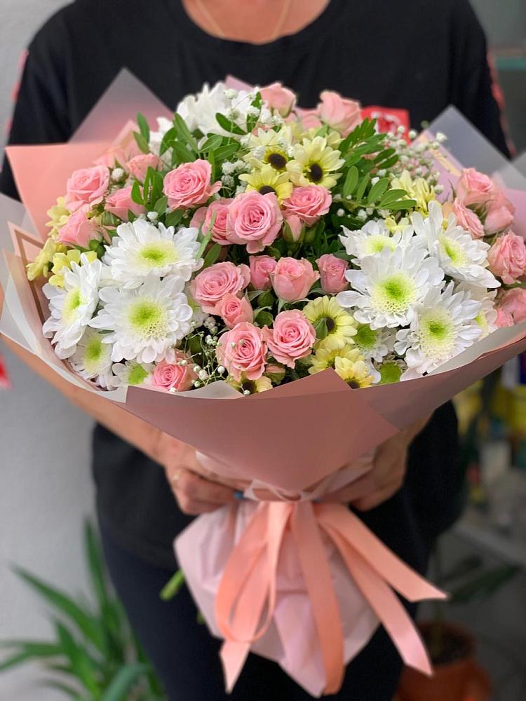 Букет цветов из: Розы и Хризантемы в Лозовом