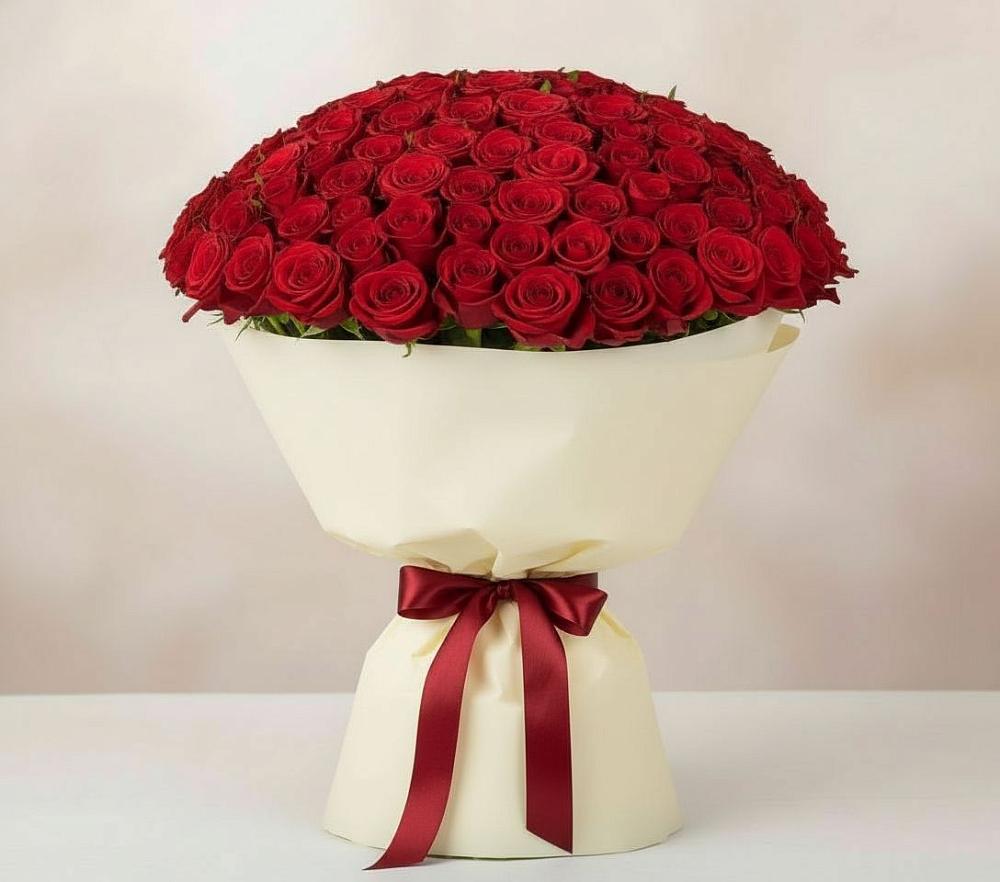 Букет 101 Красная роза Милано в Лозовом