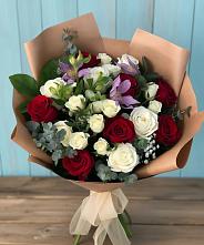 Букет цветов из:  Розы и Альстромерии в Лозовом