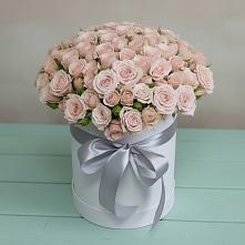 Цветочная композиция из Розы в шляпной коробке в Лозовом