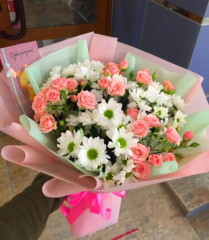 Букет цветов из: Розы и Хризантемы в Лозовом