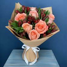 Букет цветов из:  Розы и Альстромерии в Лозовом