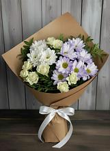 Букет цветов из:  Хризантемы и Розы #REPLACE_PRED# Лозовом