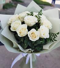 Букет Белые розы Проуд в Лозовом