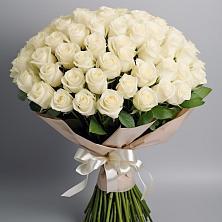 Букет 101 беля роза Белоснежка в Лозовом