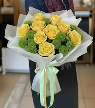 Букет цветов из:  Хризантемы и Розы в Лозовом