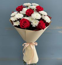 Букет цветов из:  Розы и Хризантемы #REPLACE_PRED# Лозовом