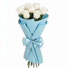 Букет 7 белых роз Проуд в Лозовом