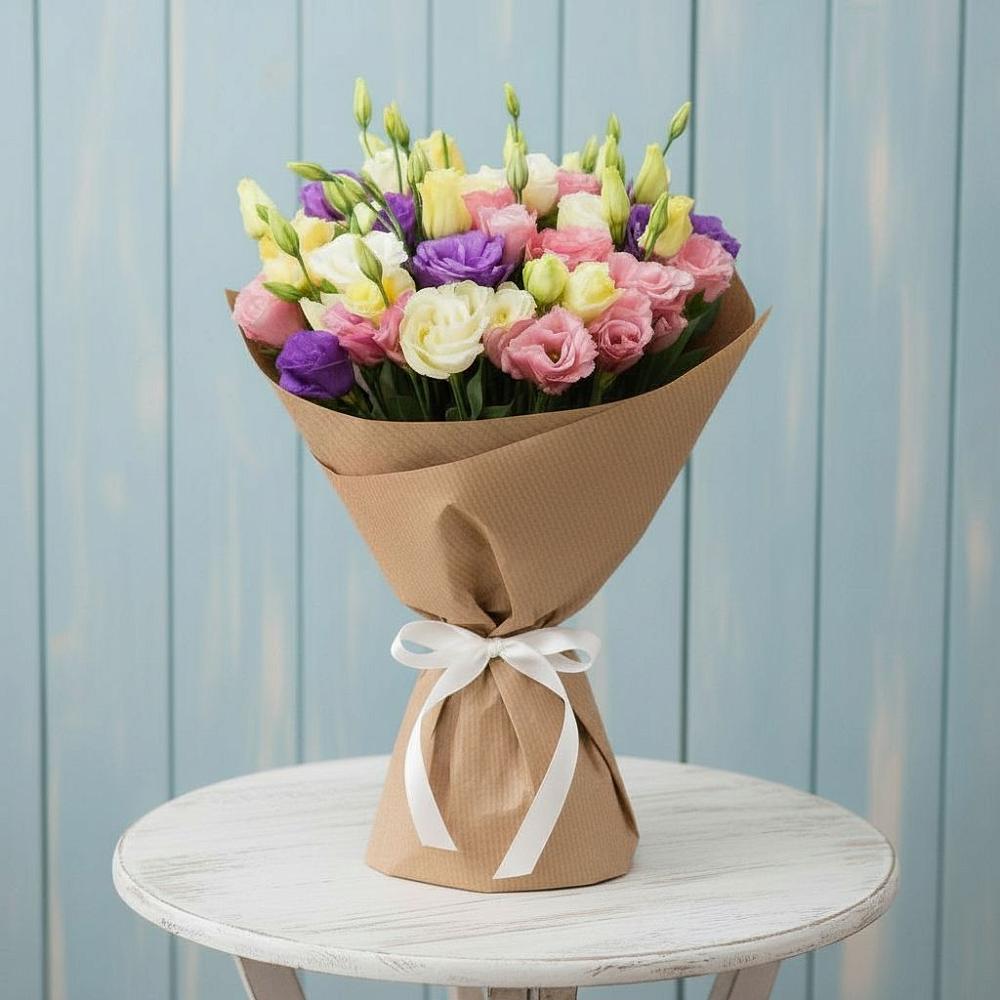 Букет цветов из: Лизиантусы в Лозовом