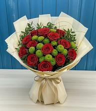 Букет цветов из:  Розы и Хризантемы #REPLACE_PRED# Лозовом