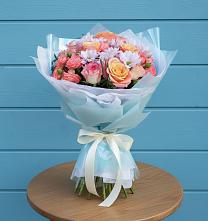 Букет цветов из:  Хризантемы и Розы #REPLACE_PRED# Лозовом