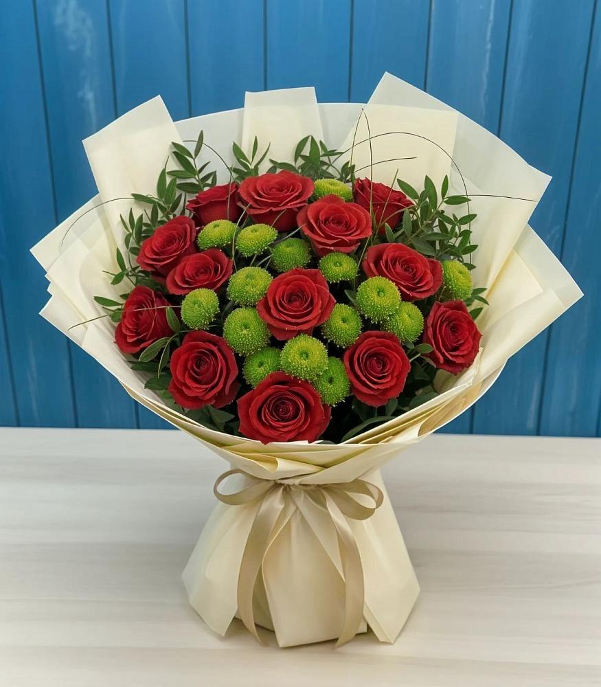 Букет цветов из: Розы и Хризантемы в Лозовом