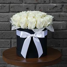 Цветочная композиция из Розы в шляпной коробке в Лозовом